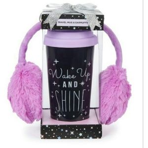 Wake Up and Shine Travel Coffee Mug & Earmuff Set